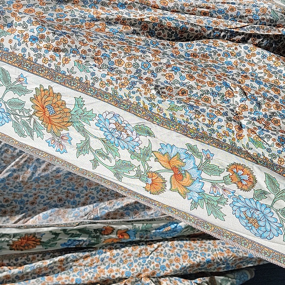 Vintage print short length Kimono